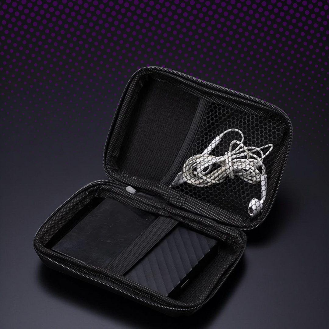 Durable Portable Gaming Console Protective Travel Case with Accessory Storage